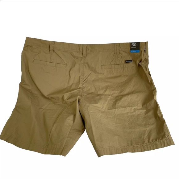 New Mens Columbia Big & Tall Washed Out Khaki Beige Casual Shorts Sz 50 NWT 10" - Picture 5 of 7